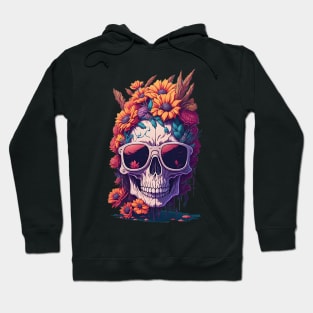 Cool and Edgy: Dead Skull Rocking Trendy Sunglasses Hoodie